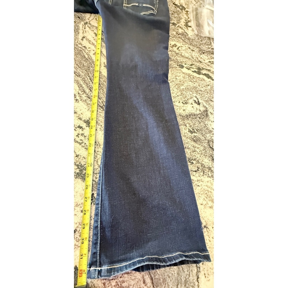 BKE Denim Womens Dark Wash Flare Leg Jeans 29x32 Stretch Cotton Blend Indigo - Picture 7 of 10